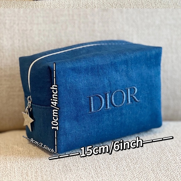 🚨sold🚨 denim Dior gift with Purchase Cosmetic Pouch - Picture 6 of 7